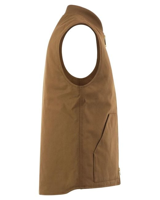 Carhartt Brown Padded Cotton Canvas Vest