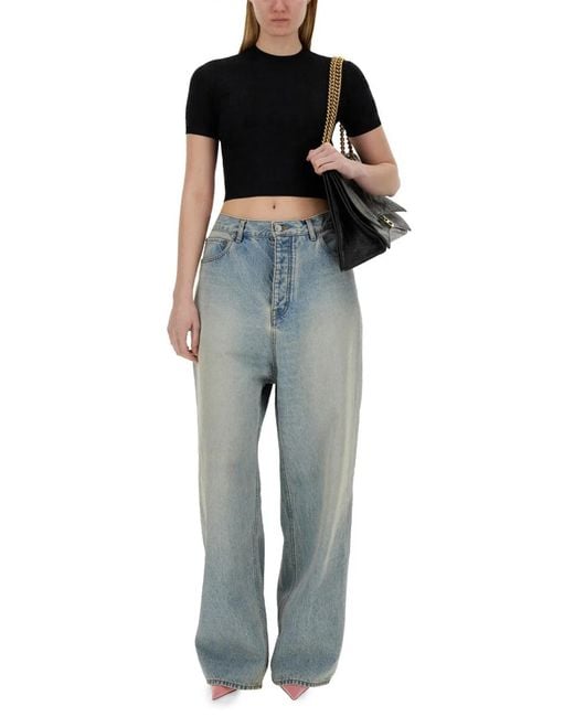 Balenciaga Black Cropped Shirt