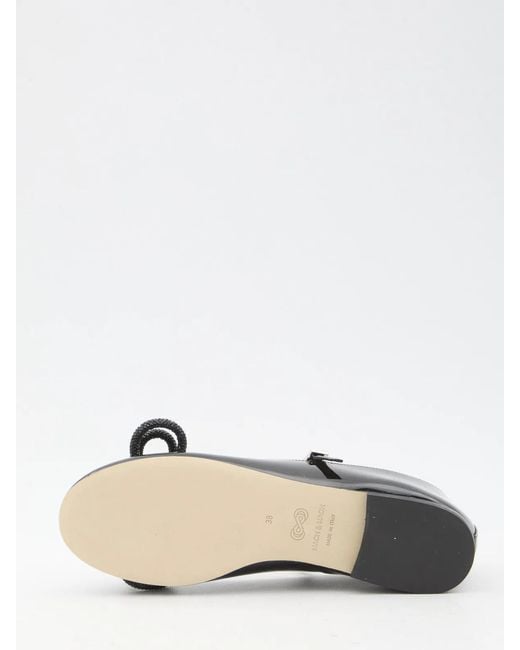 Mach & Mach Black Mach&Mach Double Bow Ballerinas