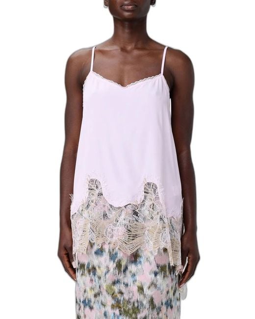 Fabiana Filippi Pink Top Con Dettagli