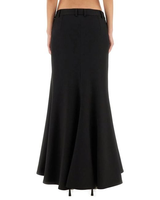 Balenciaga Black "Godet" Maxi Skirt