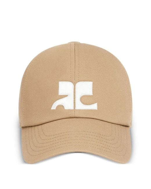 Courreges Natural Courregès Ac Logo Cotton Cap