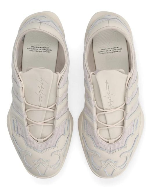 Y-3 Gray Y- Leather Sneaker