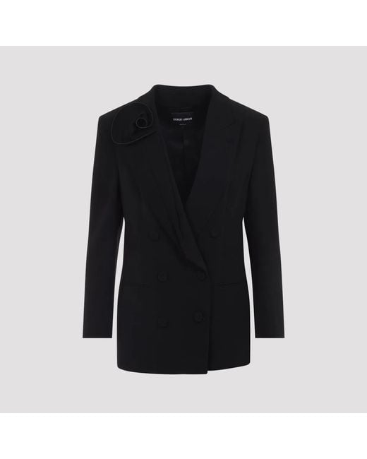 Giorgio Armani Black Beauty Silk Blazer
