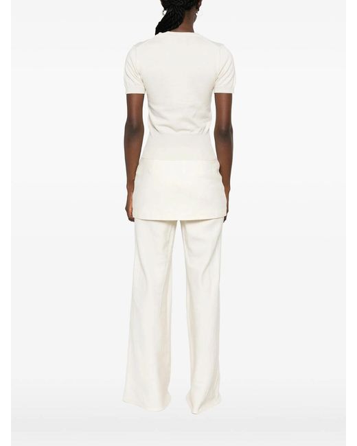 Vivienne Westwood Natural Bea Orb-Embroidered Short-Sleeve Top