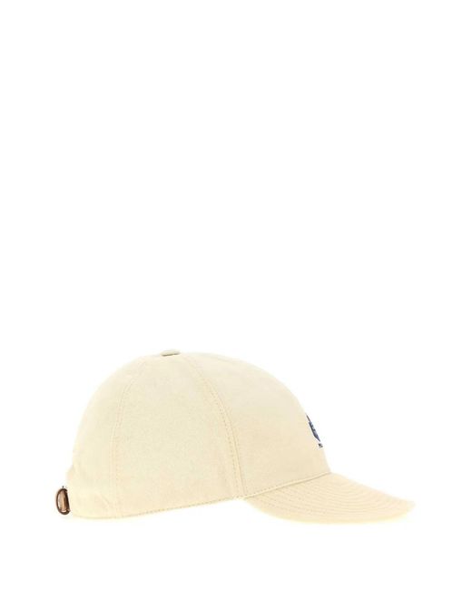 Prada Natural Cream Cotton Baseball Cap for men