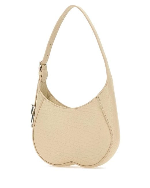 Burberry Natural Sand Leather Small Chess Shoulder Bag