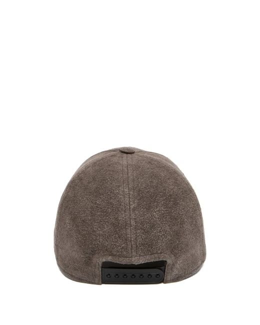 Rick Owens Gray Baseball Cap for men