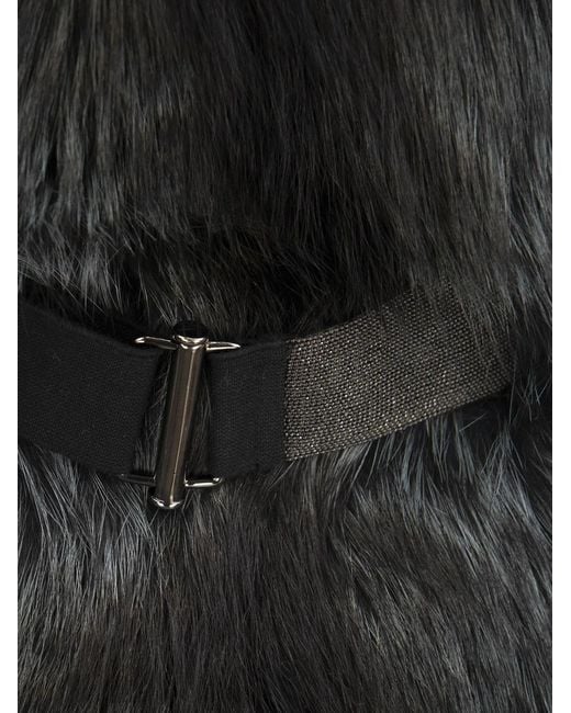 Brunello Cucinelli Black Fox Fur Vest