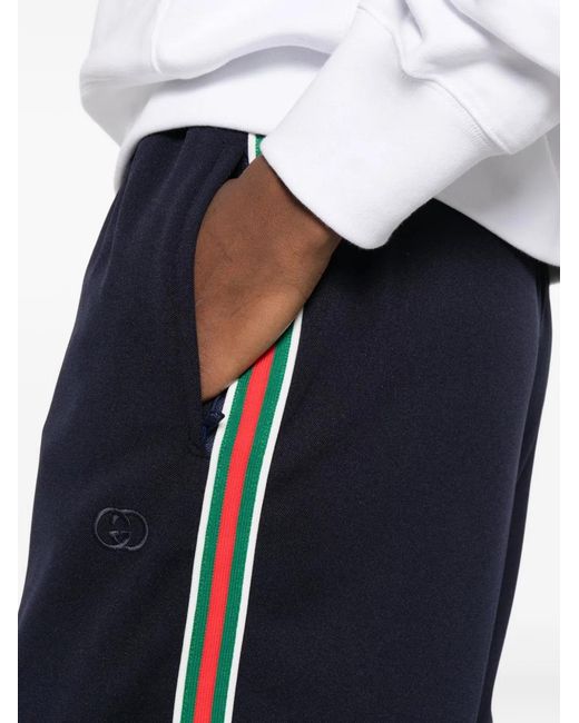 Gucci Blue Technical Jersey Sports Trousers