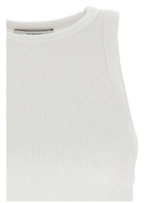 Givenchy White Crop Tank Top