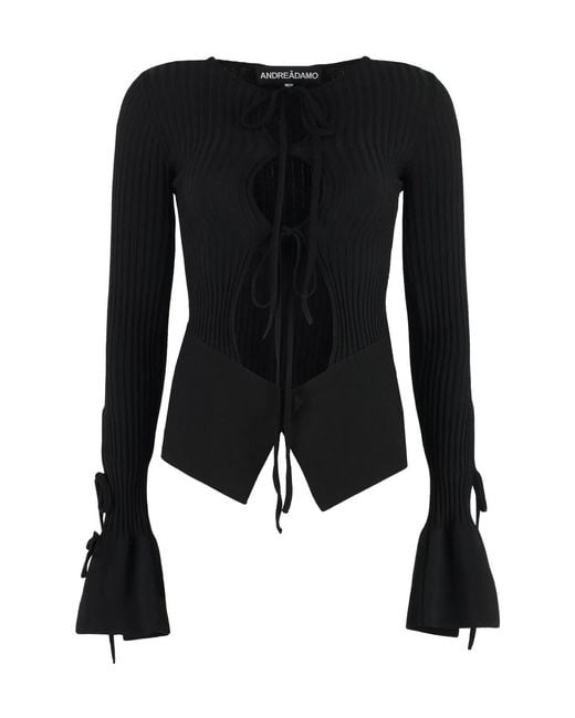 ANDREADAMO Black Andreadamo Long-Sleeve Top