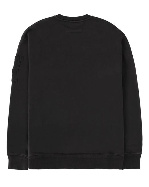 C P Company Black Sweatshirt With Logo for men