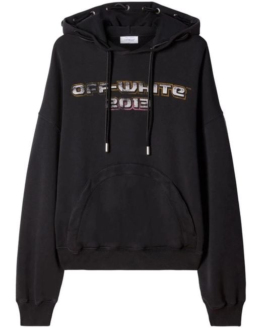 Off-White c/o Virgil Abloh Black Logo Print Hoodie for men