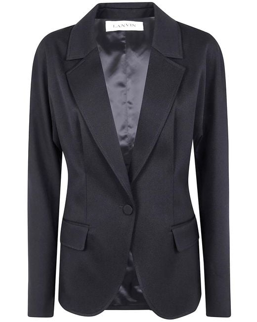 Lanvin Blue Single-Breasted Tailored Jacket