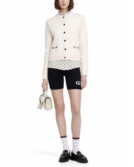 Gucci Natural Cardigan With Clamp