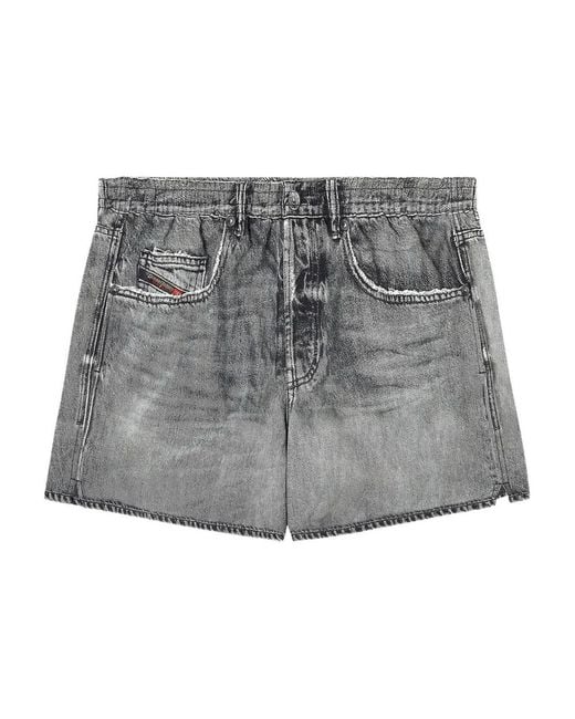 DIESEL Blue Polyamide Shorts for men