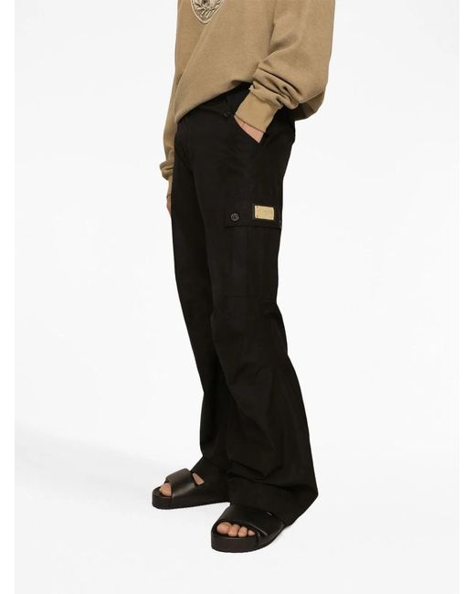 Dolce & Gabbana Black Dolce & Gabbana Roma Pants for men