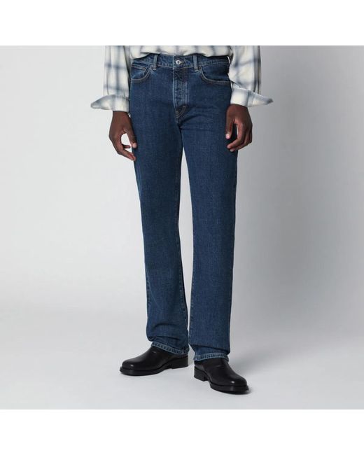 Jeanerica Blue Dark Vintage-Effect Casual Jeans for men