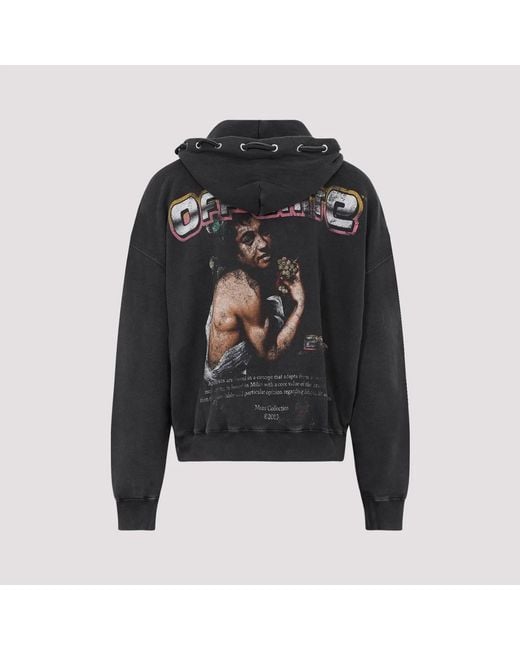 Off-White c/o Virgil Abloh Black Logo Print Hoodie for men