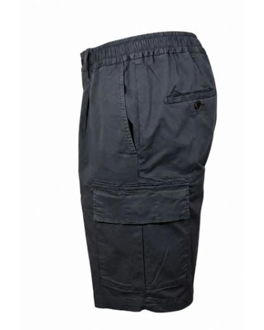 Devore Blue Dark Cotton Shorts for men