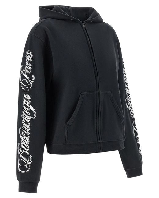 Balenciaga Blue 'Cursive' Hoodie