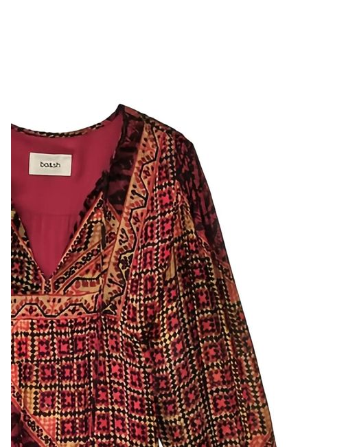 Ba&sh Red Ba&Sh Mm Oria Combi Diamonds Dress