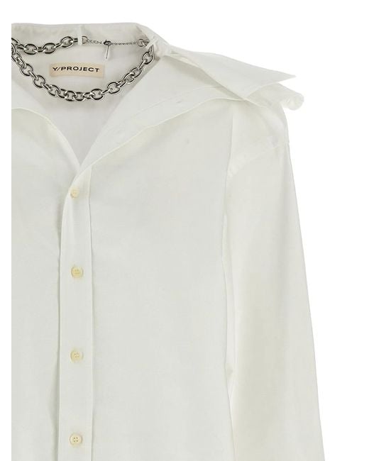 Y. Project White Chemisier Dress