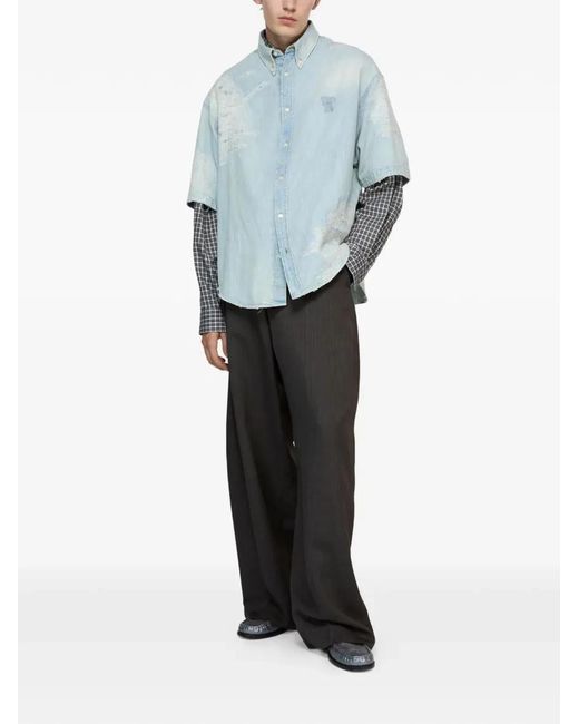 Acne Blue Mini Shirt For for men