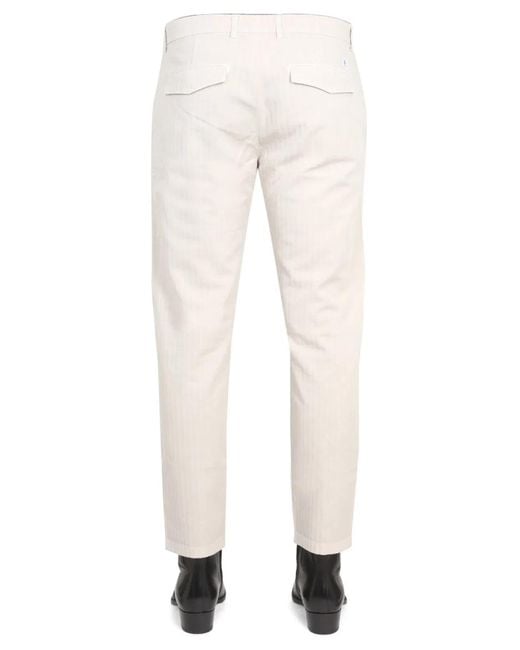 Department 5 Natural Pants With Logo Patch for men