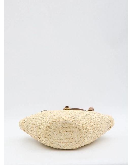 Dolce & Gabbana Natural Dolce & Gabbana Woven Raffia Basket Bag