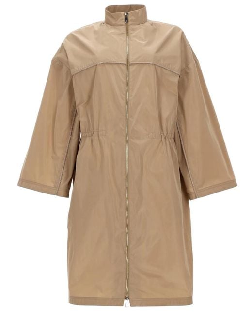Fabiana Filippi Natural Trench Con Zip