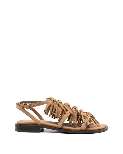 Ash Brown Leather Sneakers