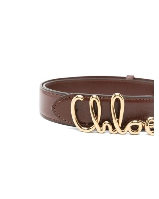 Chloé White Iconic" Leather Belt