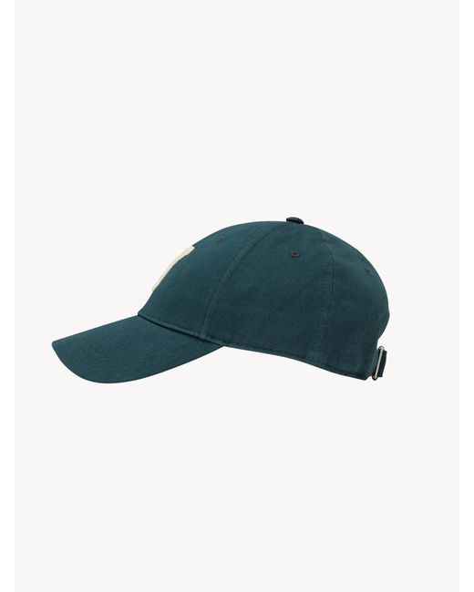 Saint Laurent Blue College-Style Y Gabardine Cap for men