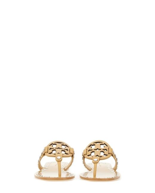 Tory Burch Natural Bovine Leather Flats