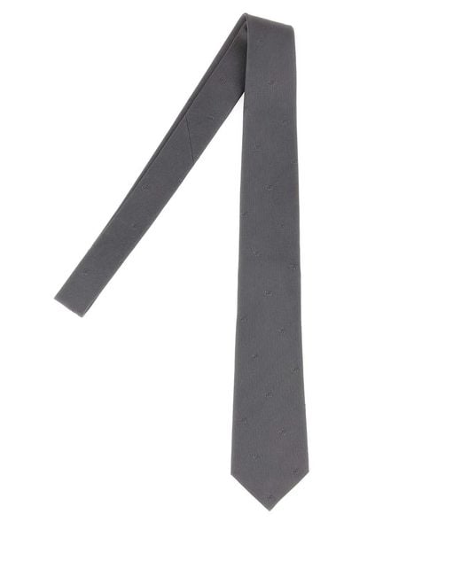 Gucci Gray Jacquard Tie for men