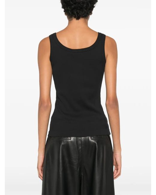 Dolce & Gabbana Black Dolce & Gabbana Ribbed Tank Top