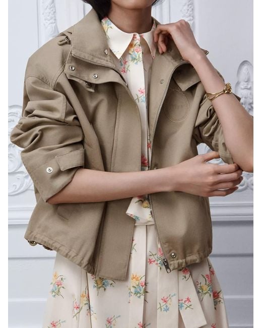 Dior Brown Nude & Neutrals Single-Breasted Coat