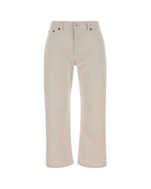 Miu Miu White Ivory Cotton Pant