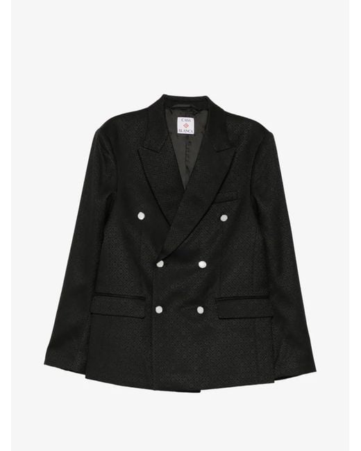 Casablanca Black Monogram Db Suit Jacket for men