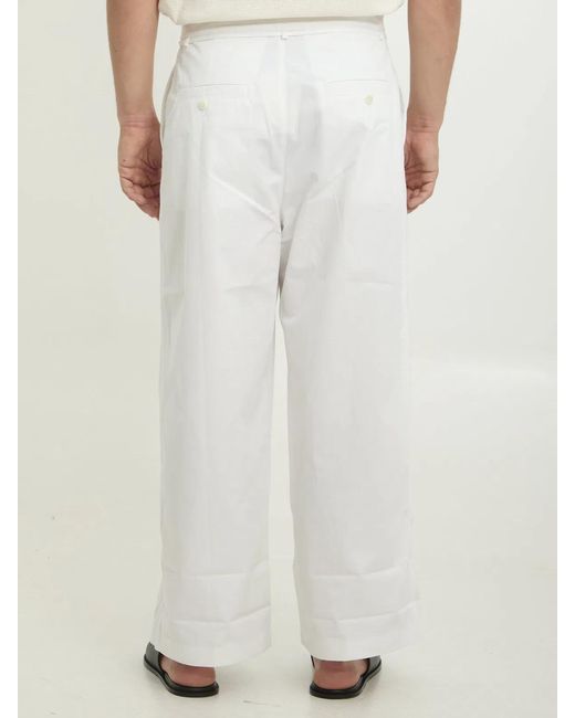 Jacquemus White Marin Trousers for men