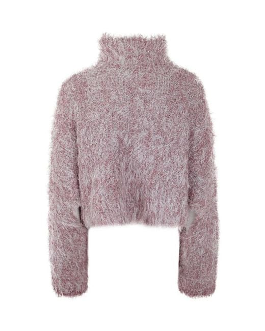 J.W. Anderson Purple Cropped Cutout Jumper