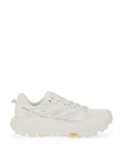 Hoka One One White Mafate "Speed 2" Sneaker