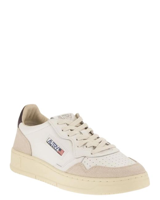 Autry White Medalist Low for men