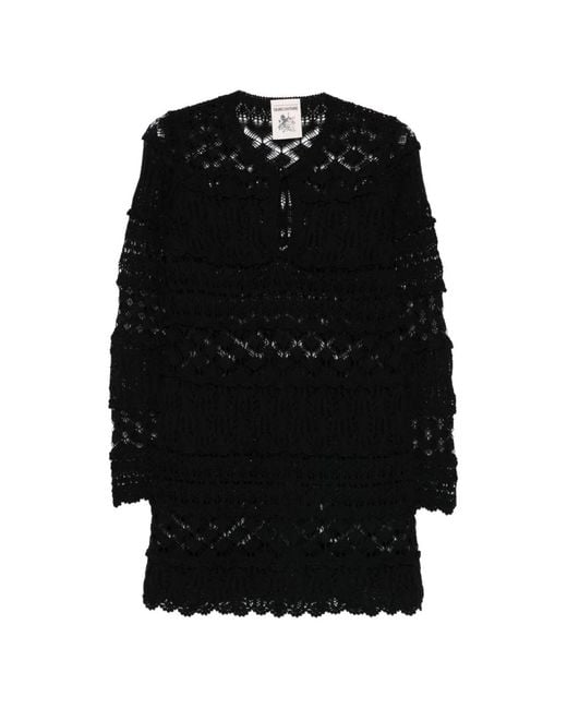 Semicouture Black Alvina Cotton Mini Dress