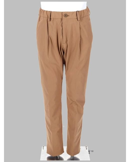 Herno Natural Pleated Straight-Leg Trousers for men