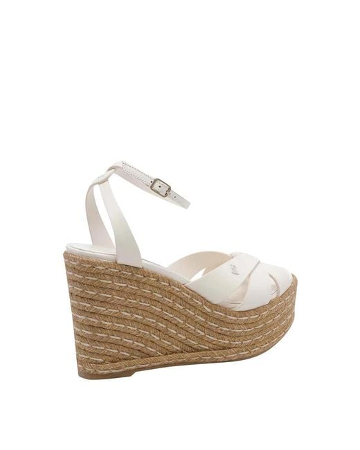 Jimmy Choo White Korra Wedge Sandals