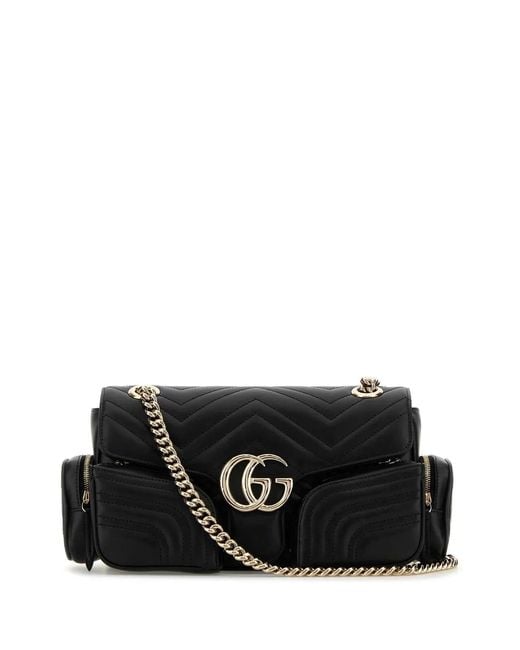 Gucci Black Handbag Gg Marmont 2