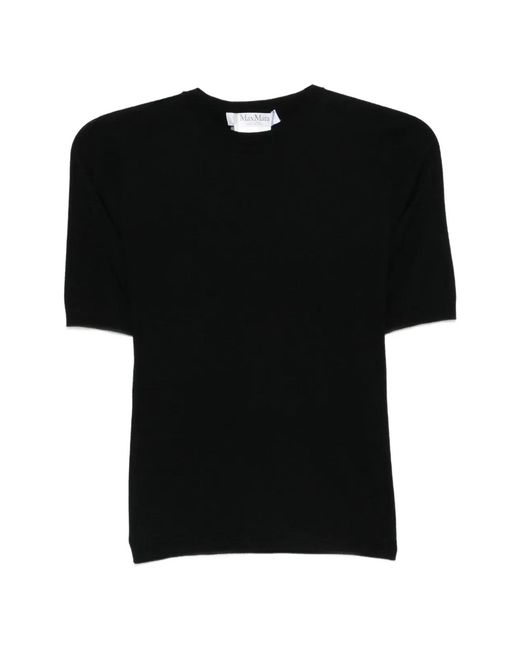 Max Mara Black Mxsottano Viscosa Poli Top